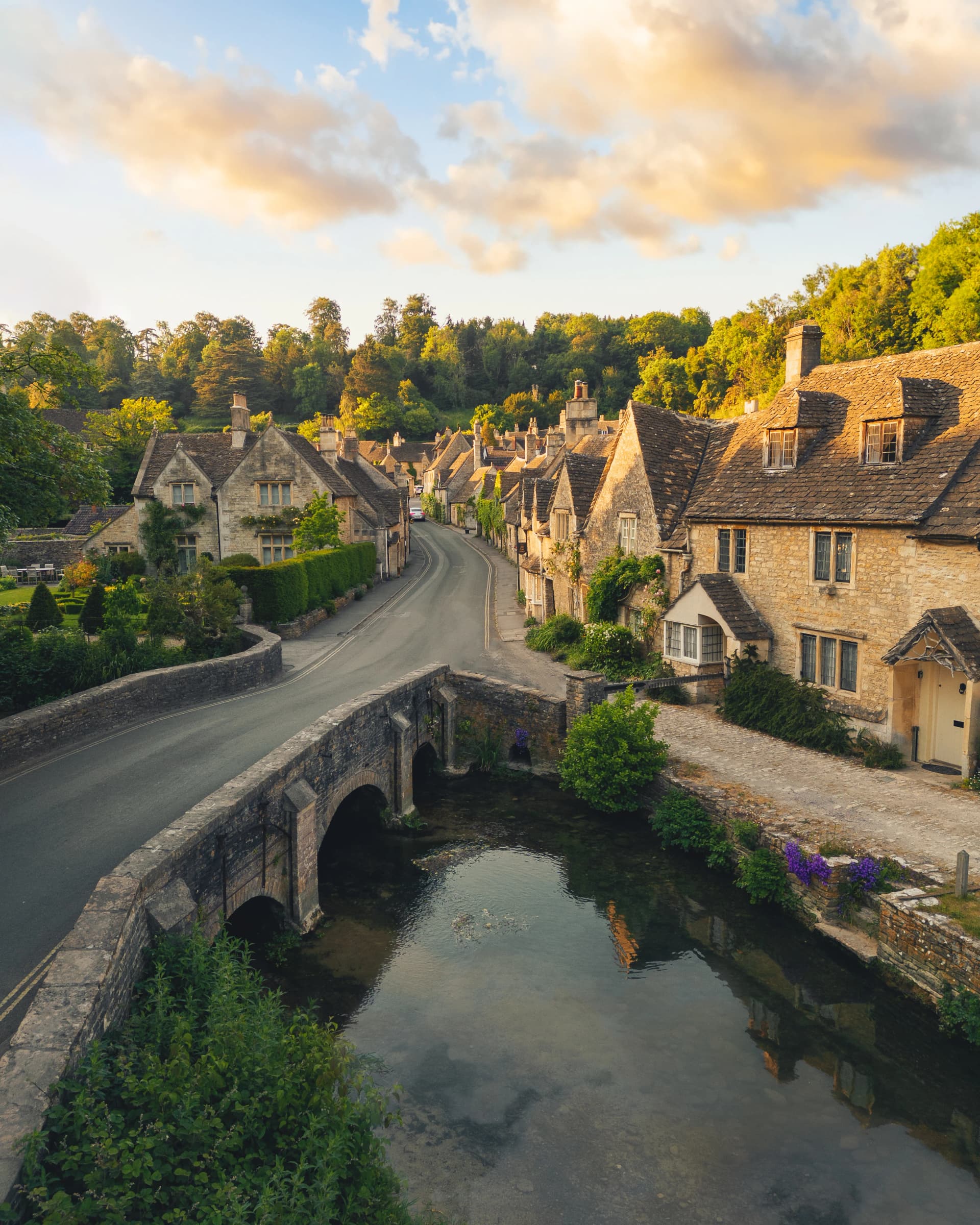 Quaint English town, Castle Combe, The Cotswolds