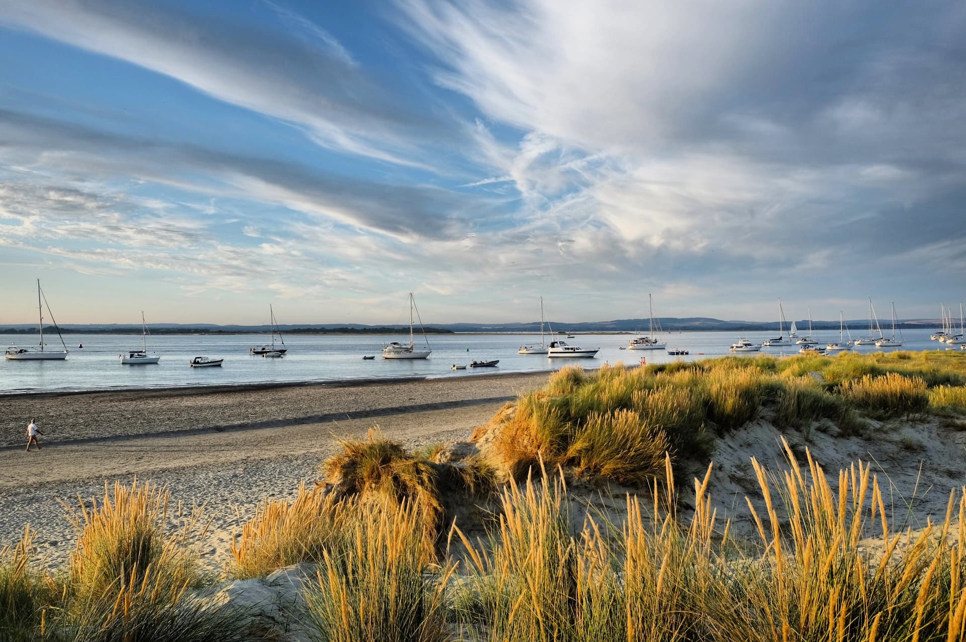 The sand dunes at West Wittering beach, West Sussex, UK